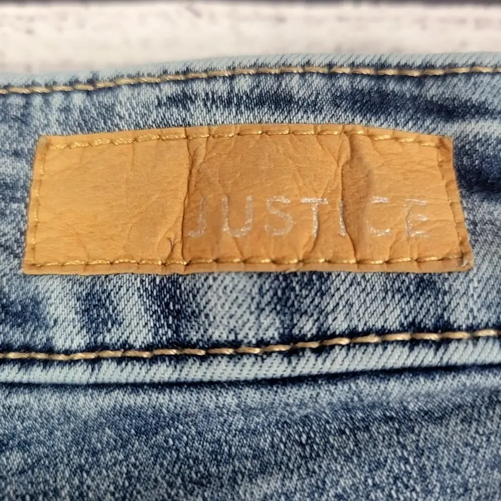 Justice Girls Denim Midi‎ Medium Wash Shorts Size 14